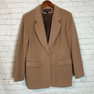 J.G Hook Wool/Cashmere Tan Coat Size Medium